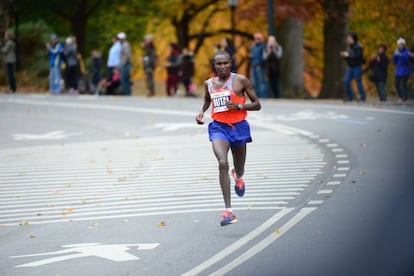 Geoffrey Mutai, en un instante del maratón neoyorquino.