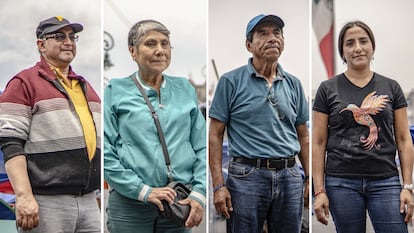 Los maestros Gerardo Pérez, Juana López, Rafael Rodríguez y Ashanti Albarrán, en Ciudad de México, el 3 de junio de 2025. 