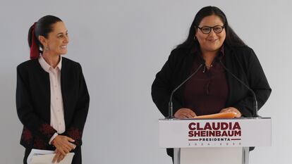 Citlalli Hernández es presentada como futura titular de la Secretaría de la Mujer, en 2024.