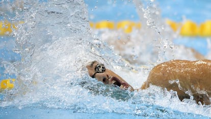 El estadounidense Ryan Lochte en los 400m estilos.