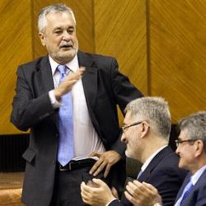 El presidente de la Junta, José Antonio Griñán, en el Parlamento andaluz