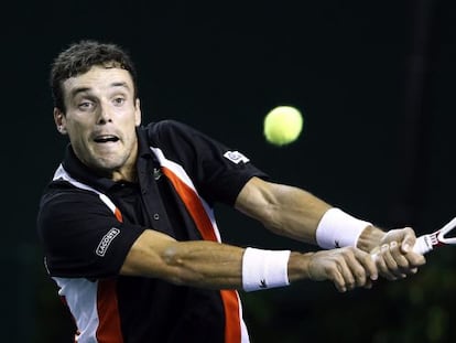 Roberto Bautista, durante el Masters 1.000 de París-Bercy. 