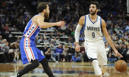 Sergio Rodr&iacute;guez y Ricky Rubio.