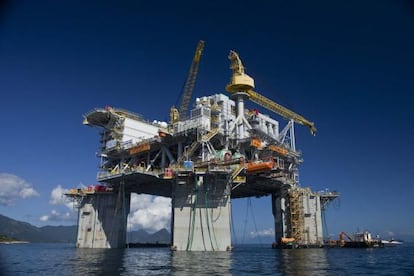 Una plataforma petrolera de la compañía Petrobras.