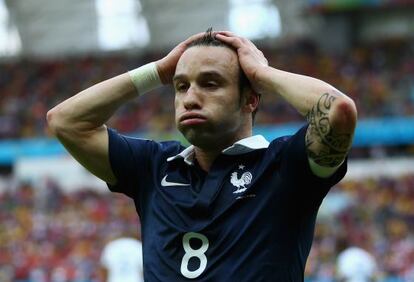 Valbuena se lamenta de una ocasión fallada ante Honduras