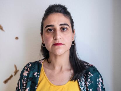 Laila Martínez, de 34 años, en su casa, en Madrid, el 13 de mayo de 2021.