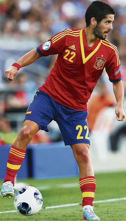 Isco tampoco ha sido llamado por el seleccionador. El malagueño del Real Madrid, de 22 años, fue convocado por Del Bosque por primera vez en 2012. En la imagen, en su debut en octubre de 2013, ante Georgia.