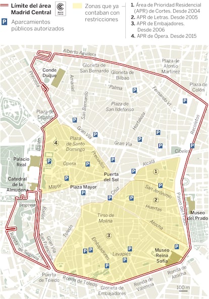 Mapa del Nuevo Madrid Central