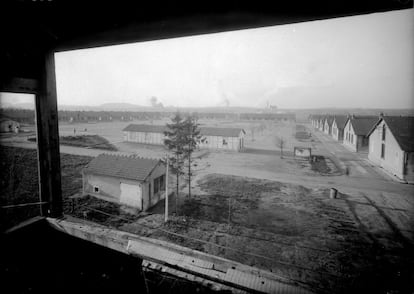 Vista general del Campo de concentración de Compiègne, Francia.