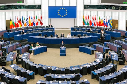 Vista general del hemiciclo del Parlamento Europeo en Estrasburgo.