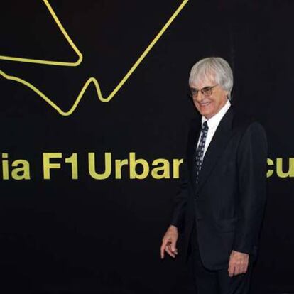 Bernie Ecclestone, el jueves pasado en Valencia.