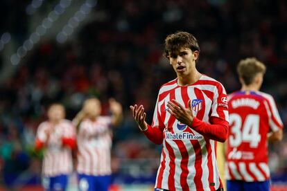 Joao Félix, durante el último partido de Liga con el Atlético de Madrid.