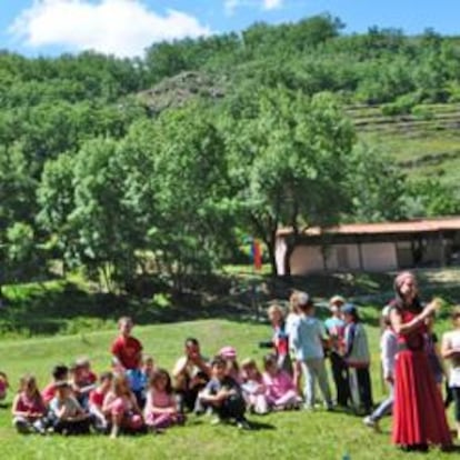 Imagen del campamento La Aldea Juglar en Cáceres