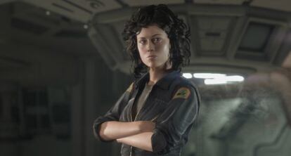 Sigourney Weaver en su versi&oacute;n digital del juego &#039;Alien isolation&#039;. 