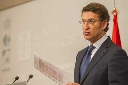 El presidente durante la rueda de prensa