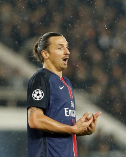 Zlatan Ibrahimovic, en un momento del choque.