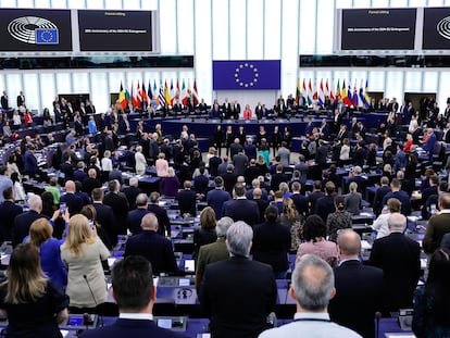 Última sesión plenaria en Estrasburgo del Parlamento Europeo antes de las elecciones europeas de junio.