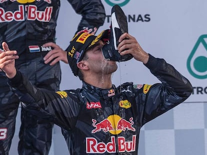 Ricciardo, tras su victoria en Malasia.