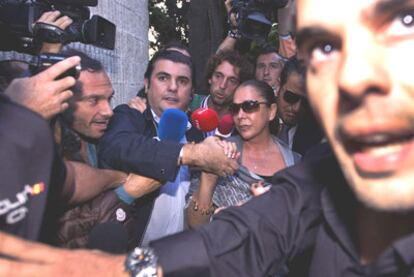 La tonadillera Isabel Pantoja, a su llegada ayer a los juzgados de Marbella.