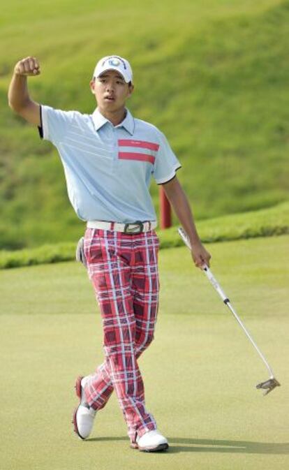 Guan Tianlang, durante el torneo Asia-Pacífico de este fin de semana.