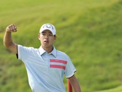 Guan Tianlang, durante el torneo Asia-Pacífico de este fin de semana.