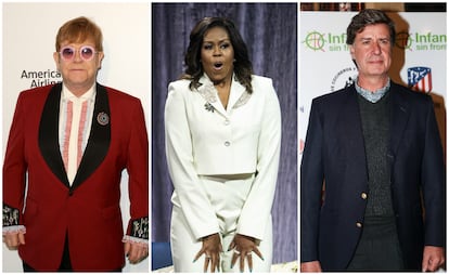 Elton John, Michelle Obama y Cayetano Martínez de Irujo.