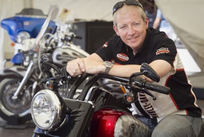 Rob Lindley, en Barcelona, la ciudad europea donde se venden más motos Harley-Davidson.