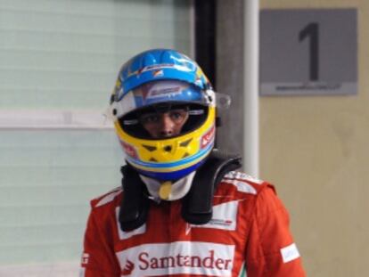 Fernando Alonso, tras la sesión de clasificación.