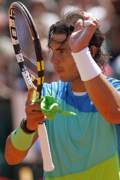 Nadal, tras su triunfo de ayer.