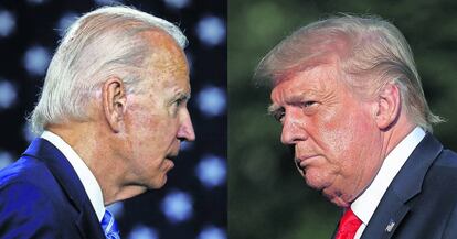 Joe Biden, candidato demócrata a la Casa Blanca, y Donald Trump, candidato republicano y actual presidente