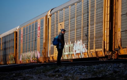 Un migrante venezolano en Ramos Arizpe (Coahuila), el 20 de septiembre.