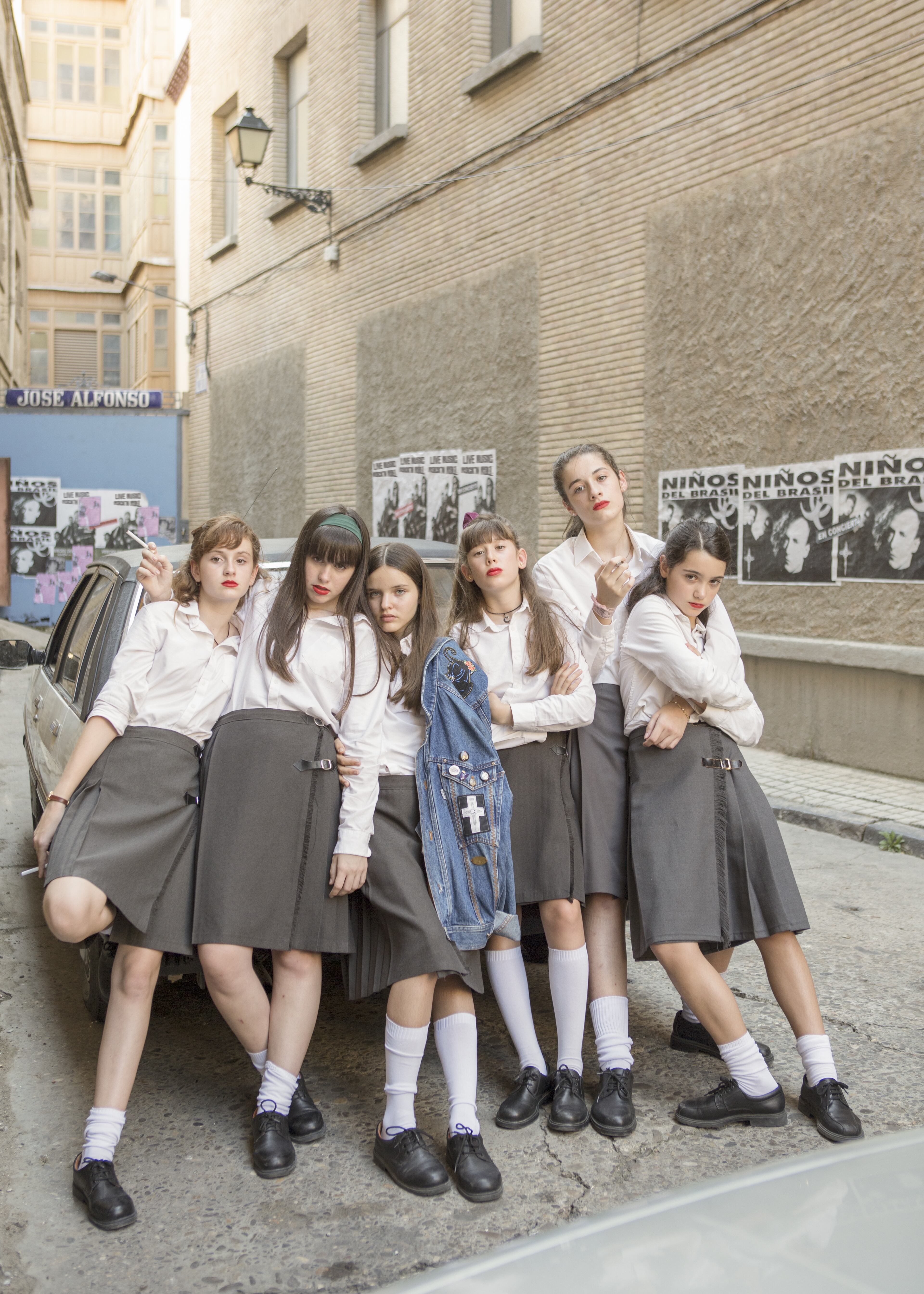 Las protagonistas de 'Las Niñas', de Pilar Palomero, que transcurre en un colegio de Zaragoza en 1992.