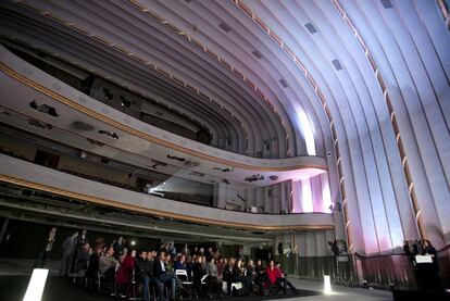 Aspecto que presentaban ayer los antiguos cines Carlos III durante la presentación de Platea Madrid.