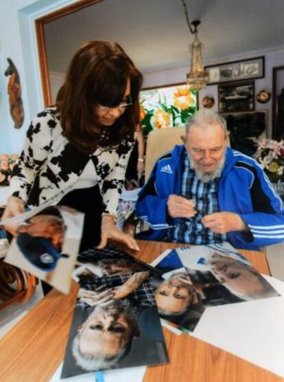 Fidel Castro y Cristina Fernández, durante la visita de la presidenta argentina el pasado sábado.