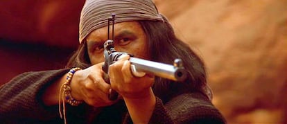 Wes Studi as Geronimo in the Walter Hill biopic.