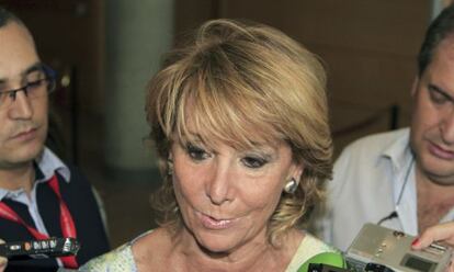 La presidenta de la Comunidad de Madrid, Esperanza Aguirre