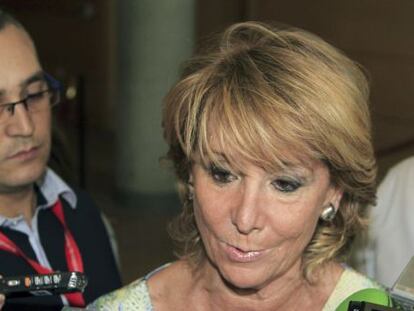 La presidenta de la Comunidad de Madrid, Esperanza Aguirre