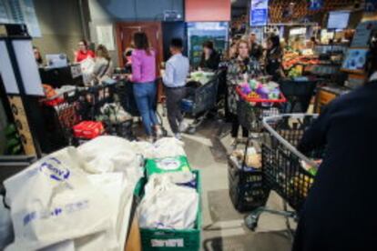 Esta semana se han dado episodios de acopio de víveres en supermercados de Madrid.