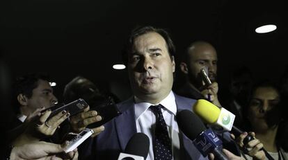 O presidente da Câmara Rodrigo Maia, em Brasília.