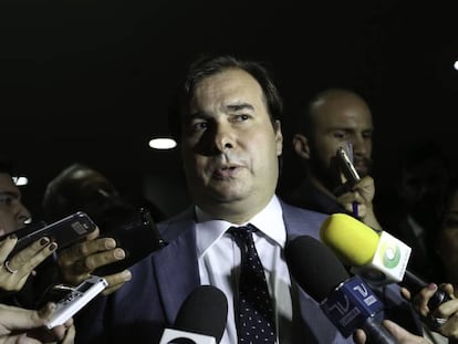 O presidente da Câmara Rodrigo Maia, em Brasília.