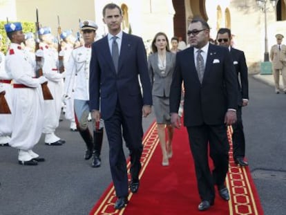 Mohamed VI i Felipe VI en Rabat en 2014.