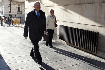 Díaz Ferrán sale el pasado marzo de la Audiencia Nacional, en Madrid, tras declarar como imputado de un presunto delito continuado de apropiación indebida de 4,43 millones de euros del grupo Marsans.