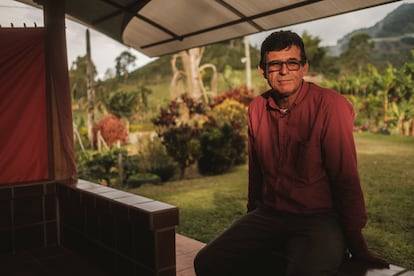 William Gaviria, de 62 años, en su casa en Jericó.
