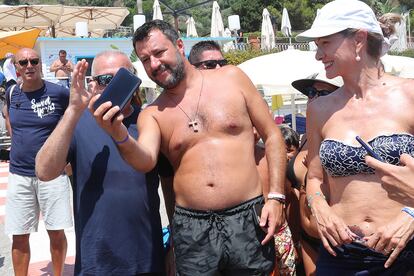 El ministro del Interior Matteo Salvini en Taormina.
