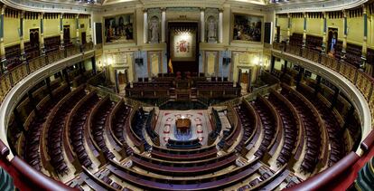 Sal&oacute;n de plenos del Congreso de los Diputados.