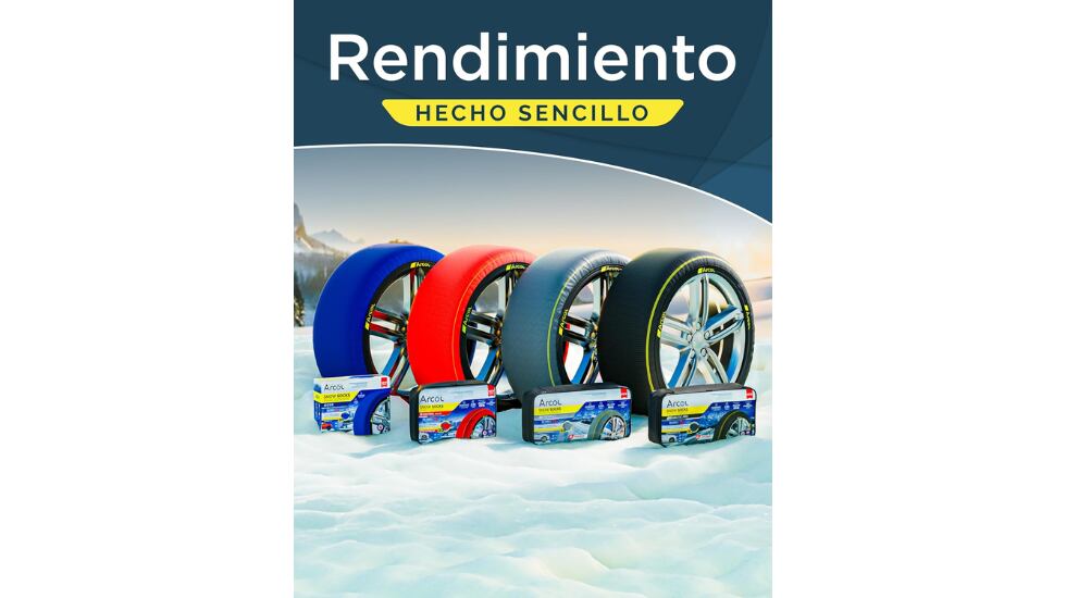 Las cadenas de nieve textiles se pueden compra en diferentes tallas y colores.