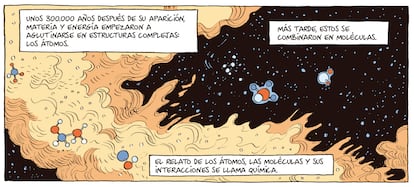 Viñeta del cómic 'Sapiens', publicado por la editorial Debate este 22 de octubre.