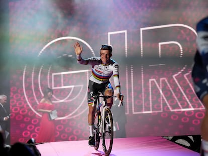 Evenepoel, el jueves, en la presentación del Giro en Pescara.