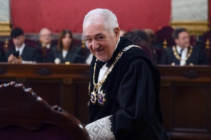 El presidente del Tribunal Constitucional, Cándido Conde- Pumpido, durante un acto en el Supremo el pasado mes de junio.