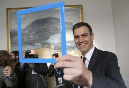 Sánchez en la tamborrada infantil en San Sebastián el pasado miércoles.